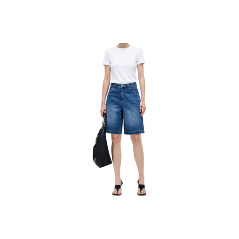 Roselingling Denim Shorts Women's Cabrio Blue-2
