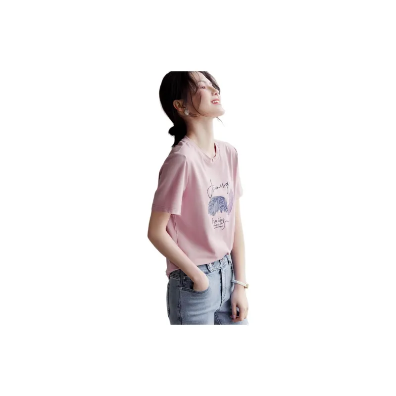XWI T Shirts Women's Pink-4