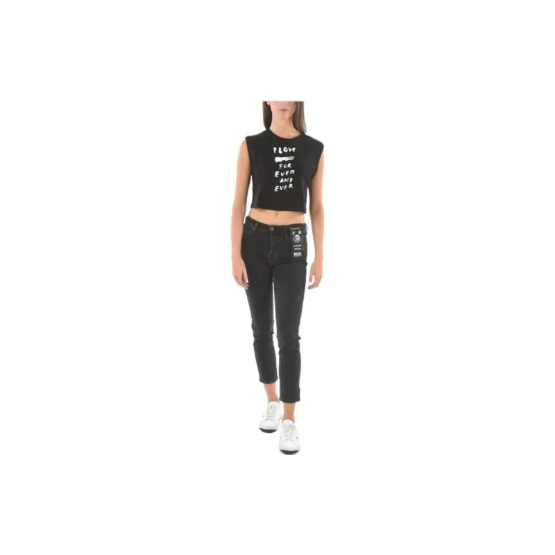 DIESEL Crop Tops Women's Black-2