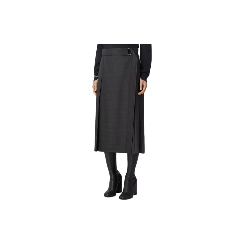 Burberry Casual Long Skirts Women's Heather Gray-2