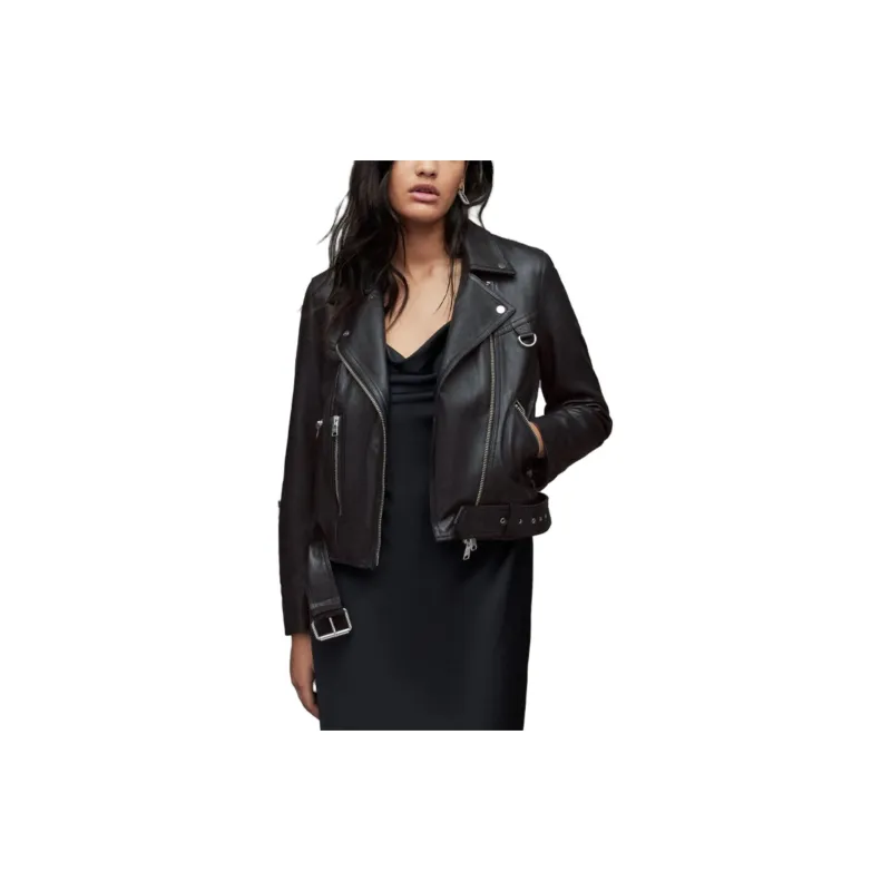 ALLSAINTS Leather Jackets Women's Black-1