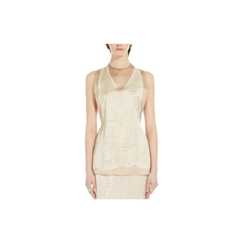 SportMa Melinda Collection Lightweight Satin Top Camisole Women's White-2