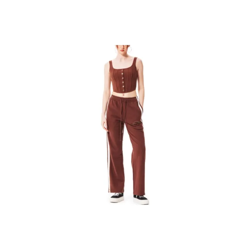 Ed Hardy FW24 Casual Pants Women's Ice Mocha Brown-3