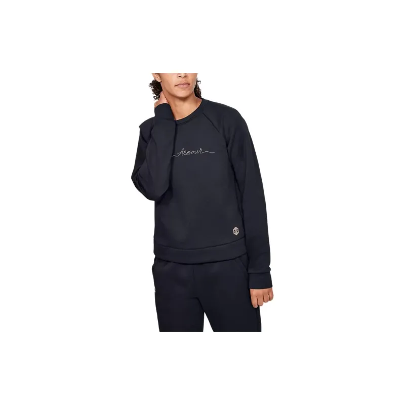 Under Armour Recovery Script Sweatshirt Women's Black-2