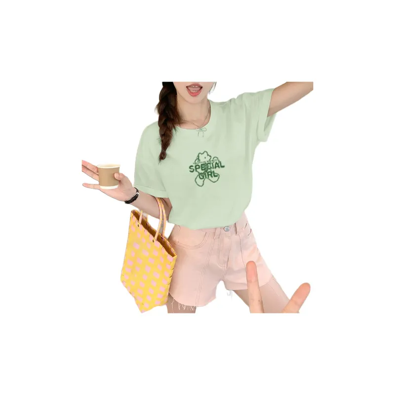 Weixi T Shirt Women's Light Pea Green-3