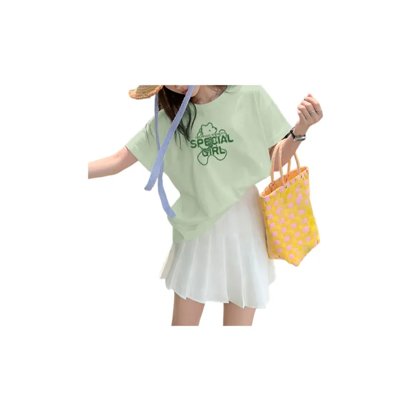 Weixi T Shirt Women's Light Pea Green-5