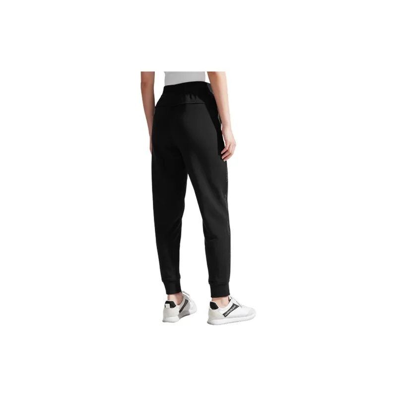 CALVIN KLEIN SS24 Series Knitted Sports Pants Women's Space Black-3