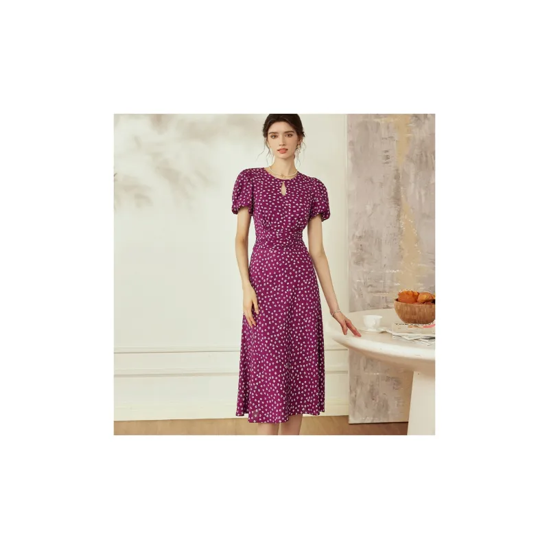 ROEYSHOUSE Short Sleeved Dress Women's Fuchsia-2