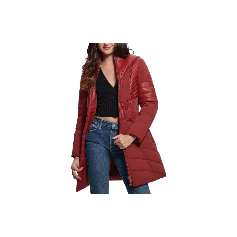 GUESS Jackets Coats Women's Red-3