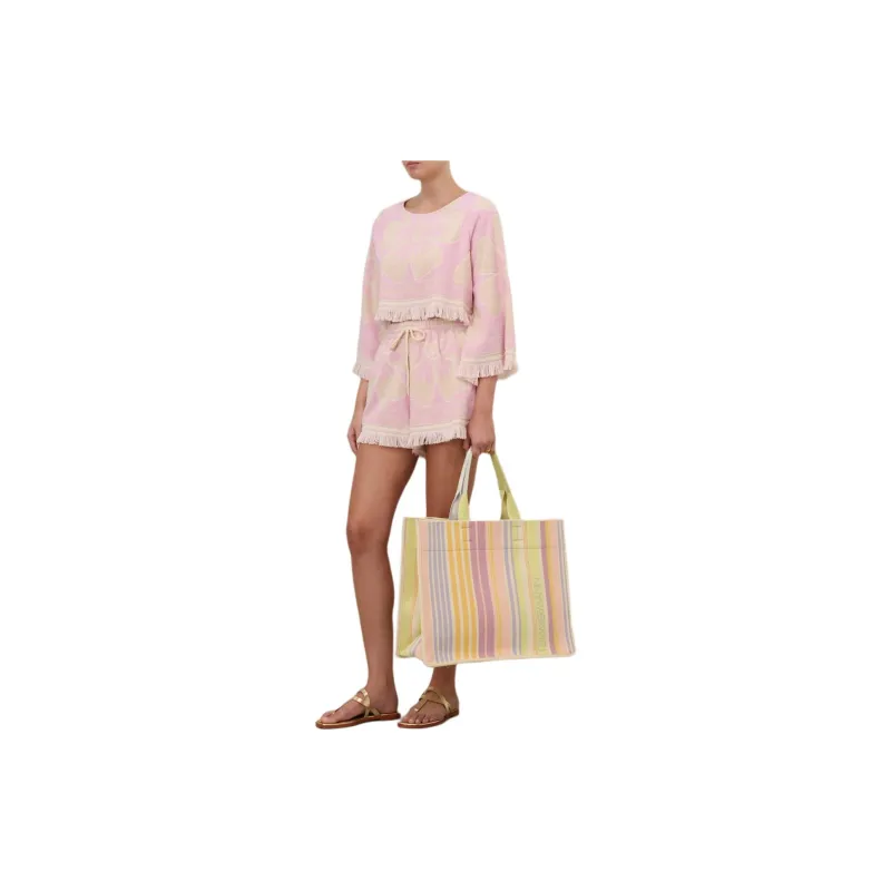 Zimmermann Pop Long Sleeved Towelling Crop Top-5