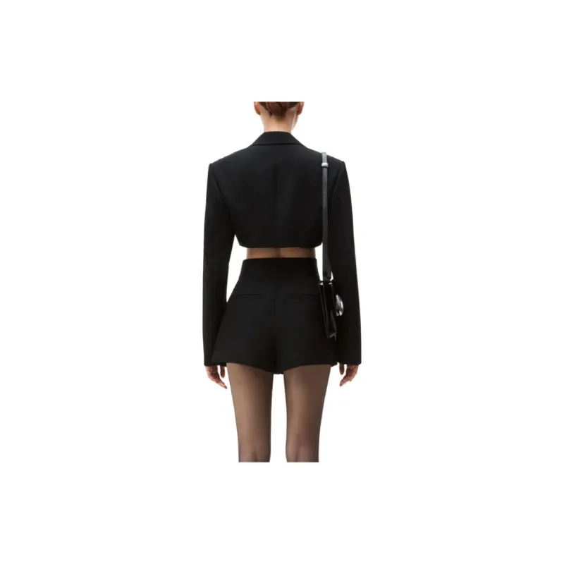 Alexander Wang Pleated Wool Tailored Shorts-2