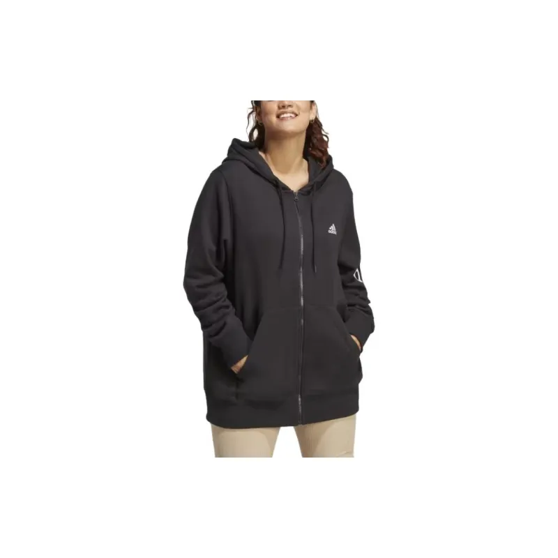 Adidas Free Shipping With AdiClub Essentials Linear Full-Zip French Terry Hoodie Plus Size-1