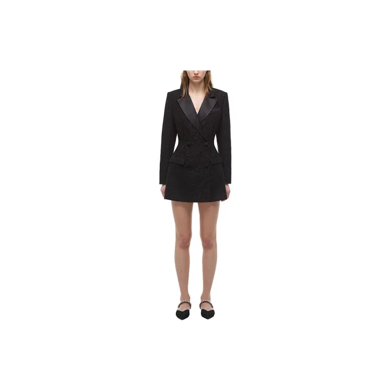 Self portrait Long Sleeved Dresses Women's Black-2