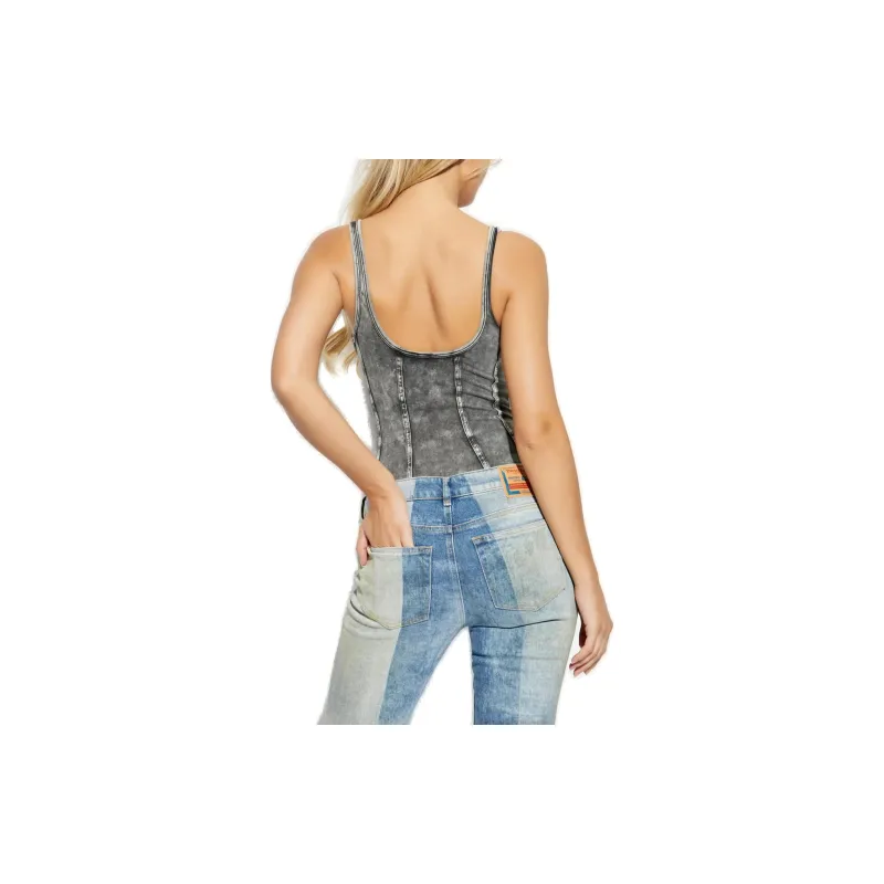 DIESEL Ufby-Denim-Cami Sleeveless Bodysuit-2