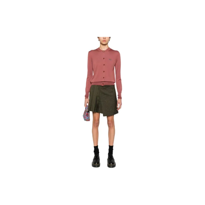 Vivienne Westwood Logo Embroidered Knitted Cardigan-1
