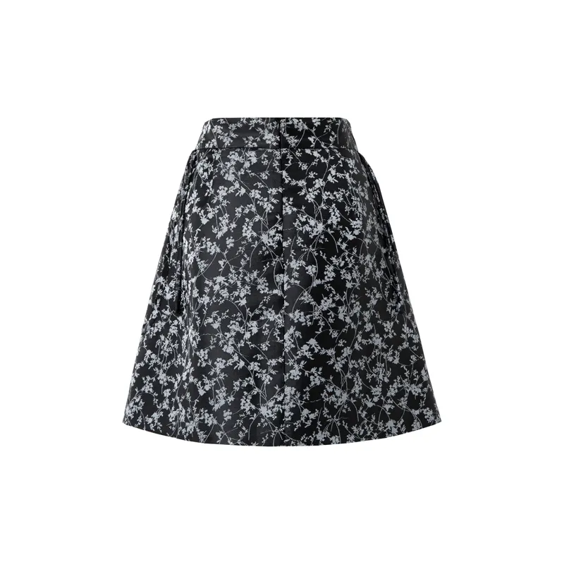 SOON FLOWER Casual Short Skirts Women's Black-1