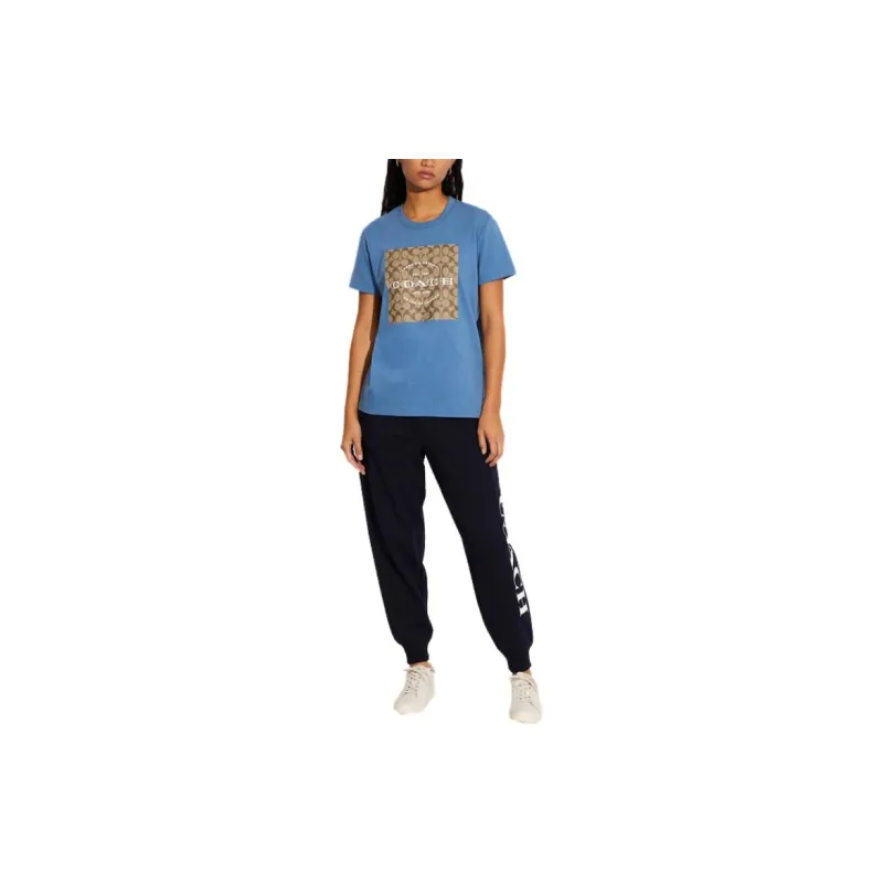 COACH SS23 Regular T Shirt Women's Blue-1