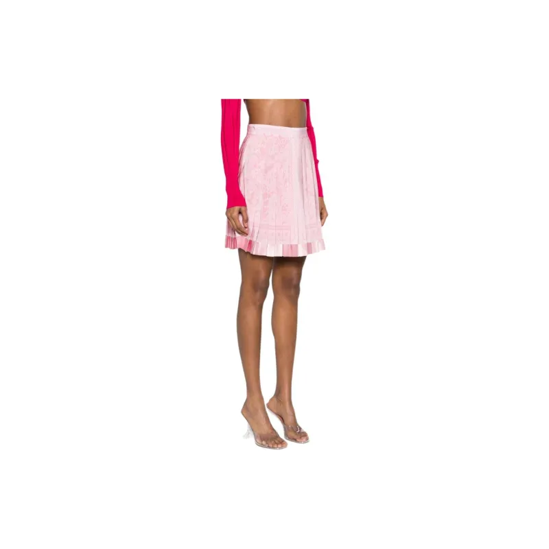 VERSACE Barocco High Waist Pleated Mini Skirt-3