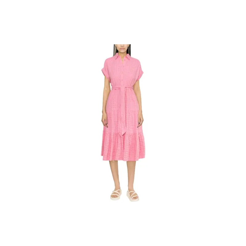 Polo Ralph Lauren Short Sleeved Dresses Women's Pink-1
