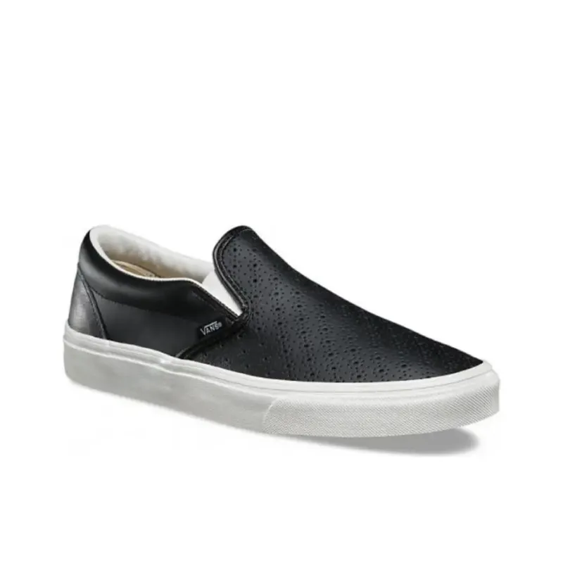 Vans Classic Slip On Leather Perforated Black-2
