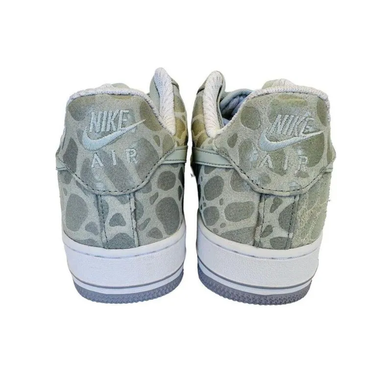 Nike Air Force 1 Premium Anti-Slip Wear-Resistant Low-Top Skateboard Shoes Women's Gray White-3