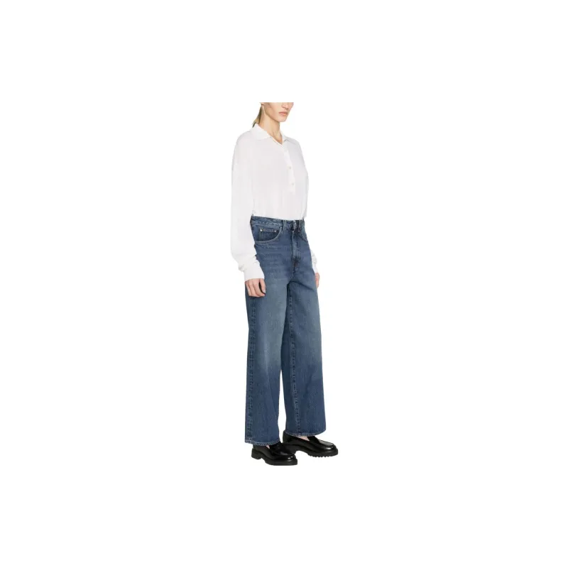 TOTEME Button Detailed Knitted Polo Shirt-2
