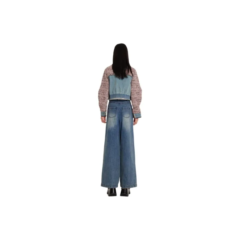 LULUALWAYS Denim Jacket Women's Pink-1