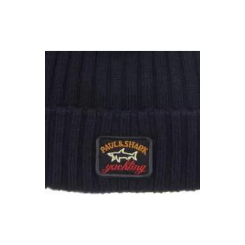 Paul & Shark Logo patch Ribbed knit Beanie-2