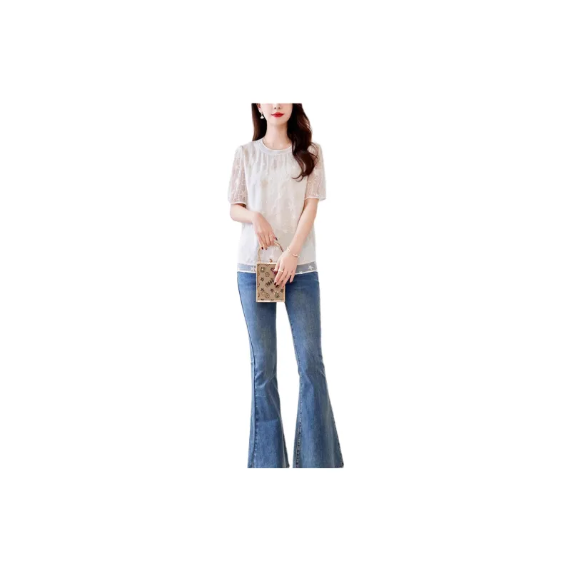 Yi Mengyuan Silk Shirt Women's Beige-3