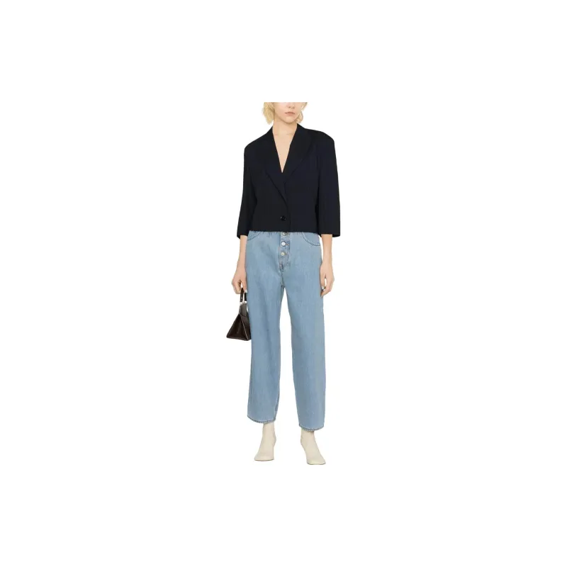 MM6 Maison Margiela Mid rise Cropped Jeans-1