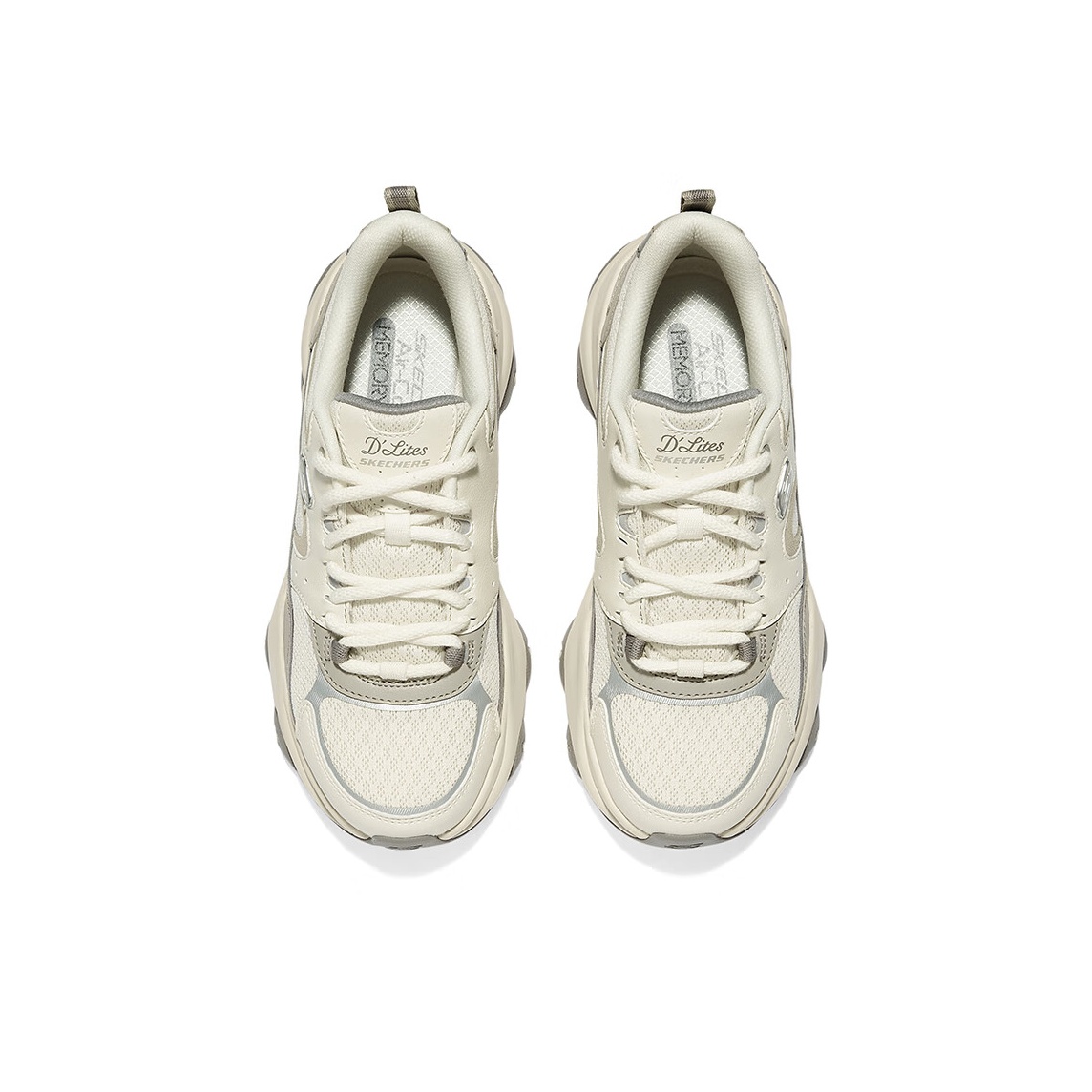 Skechers D'LITES 5.0 Chunky Sneakers Women's Low-Top Beige