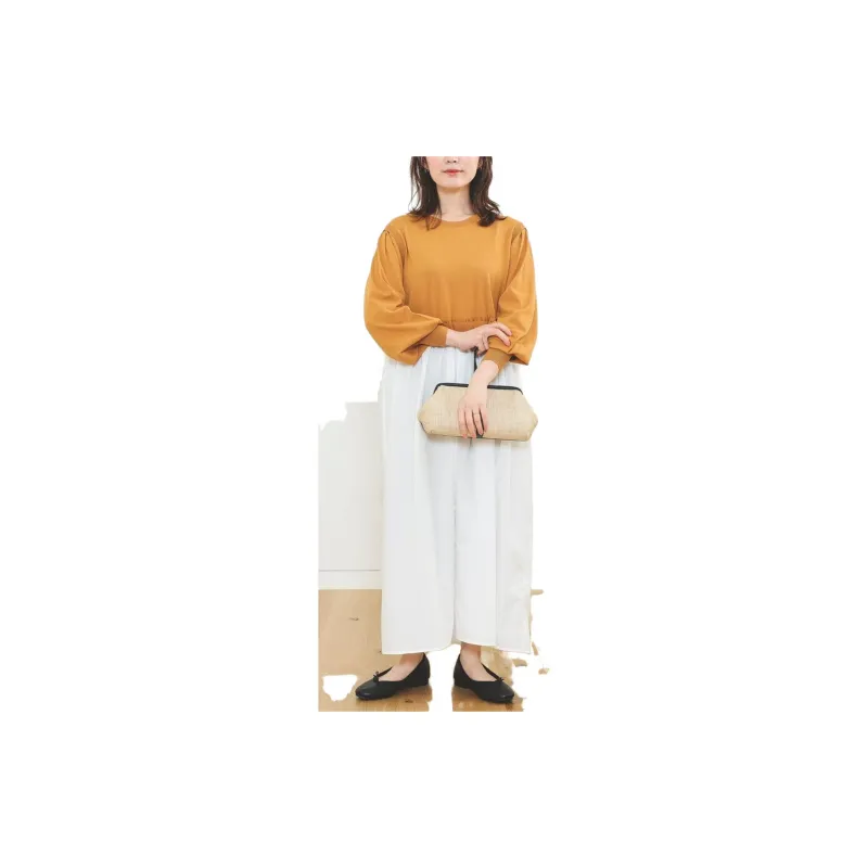 Beams Long Sleeved Dresses Women's Camel-1