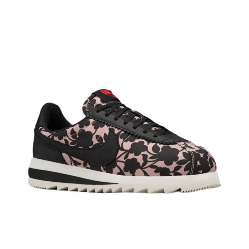 Liberty x Nike Cortez Anti-Slip Wear-Resistant Low-Top Casual Shoes Unisex Black White-1