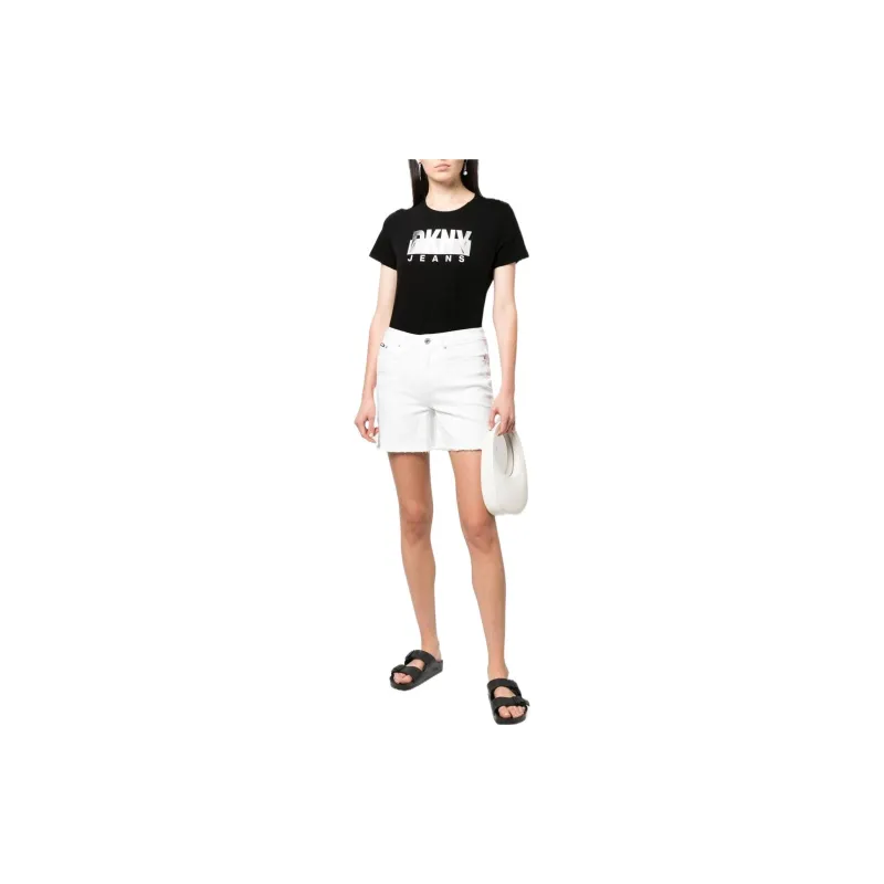 DKNY Denim Shorts Women's White-1