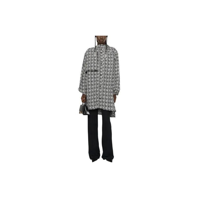 Marine Serre Moon Diamant A Line Windbreaker 'Black'-2