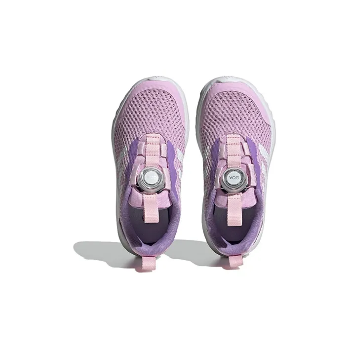Adidas 3 Boa Low Top Kids' Running Shoes Purple White Kids'-4