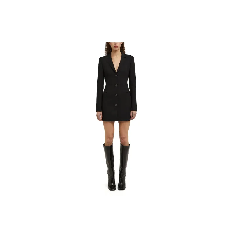 MSGM Single-Breasted V-Neck Blazer Dress-1
