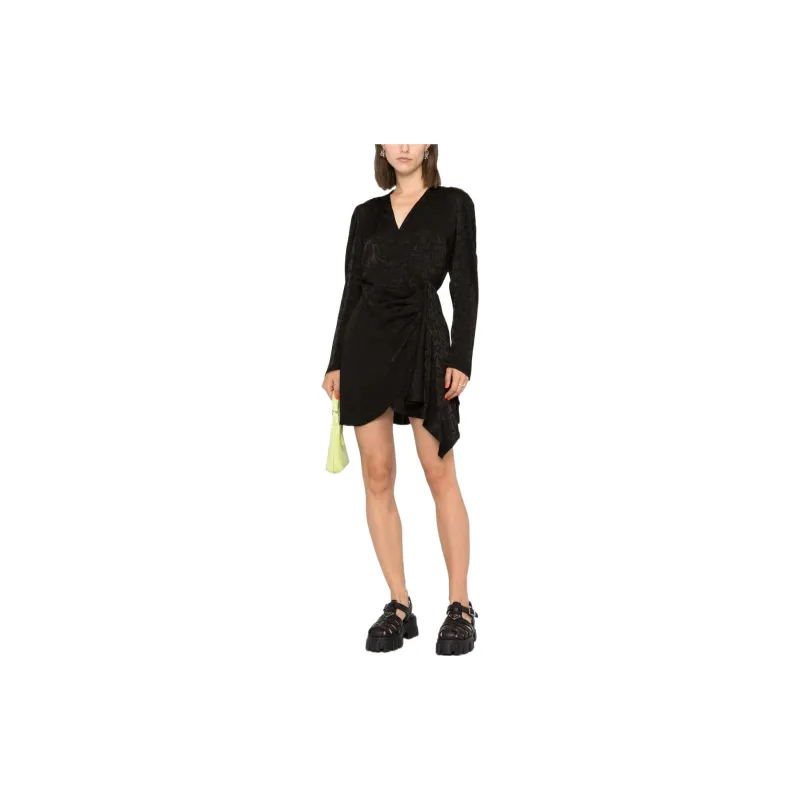 MSGM Monogram Printed V Neck Mini Dress-1