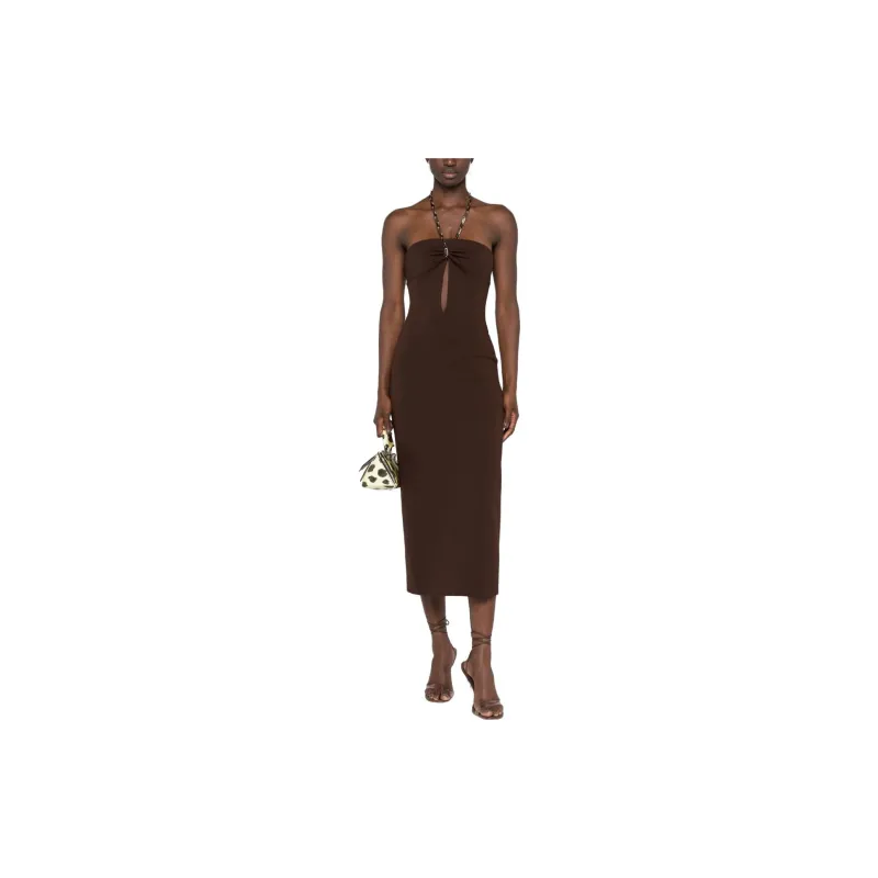 The Attico Halterneck Midi Dress-1