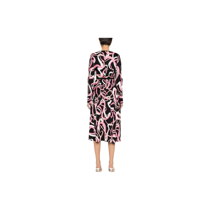 DVF Diane Von Furstenberg SS24 Long-Sleeved Dresses Women's Black-1