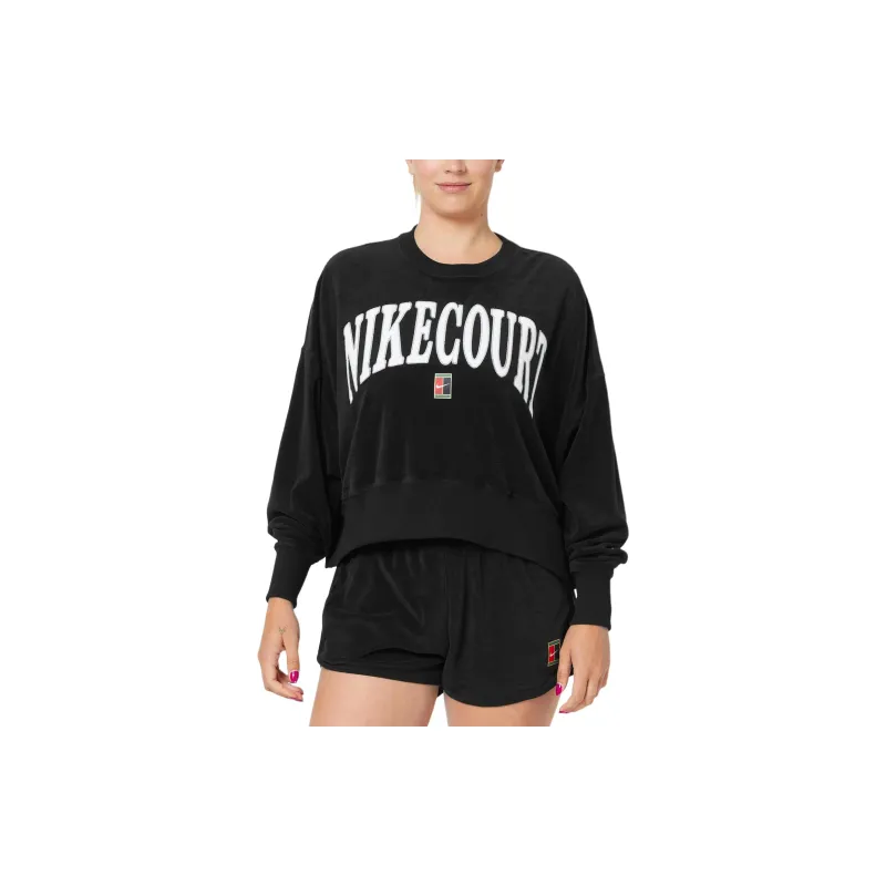NikeCourt Heritage Women's Over-Oversized Crew-Neck Graphic Tennis Sweatshirt-2