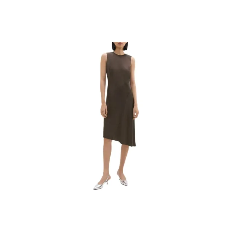 THEORY Sleeveless Dress Women's Coffee Brown-2