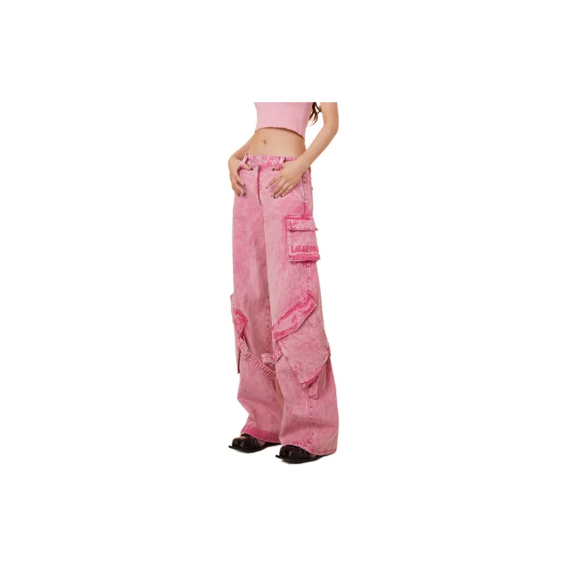 LALABOBO Jeans Women's Pink-1