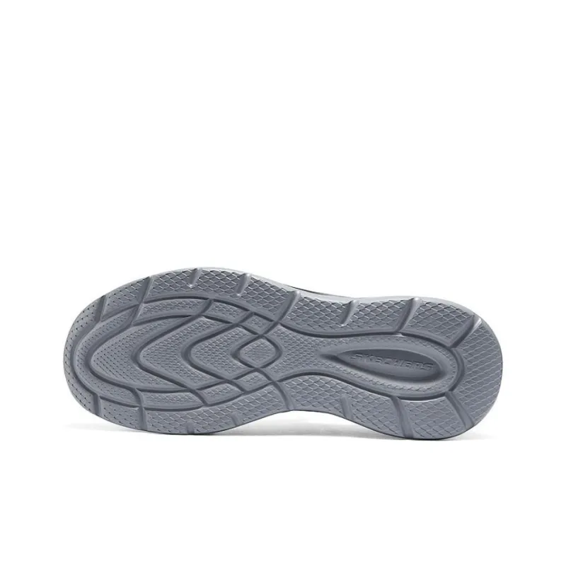 Skechers Slip Resistant Quick Dry Low Top Casual Running Shoes Men's Gray-4