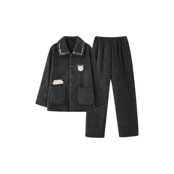 Qiao Ni Tong Pajama Set Men's Gray