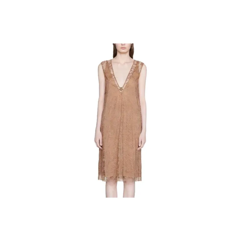 GUCCI Sleeveless Dresses Women's Beige-1