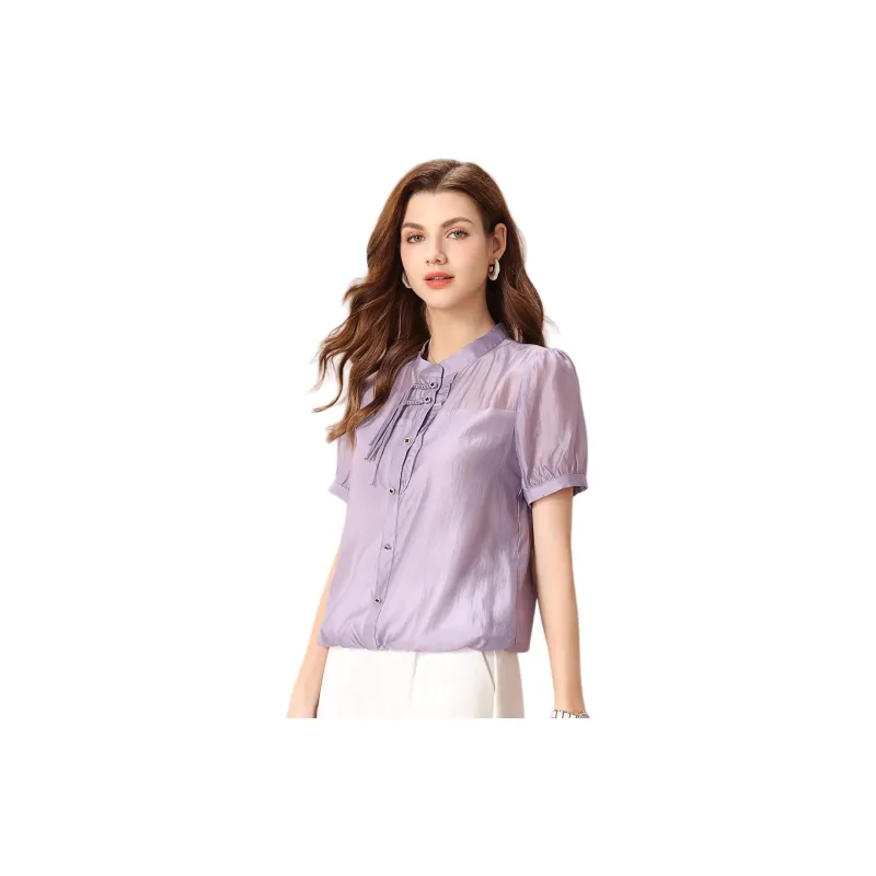 FENHONGMALI Shirt Women's Purple-3