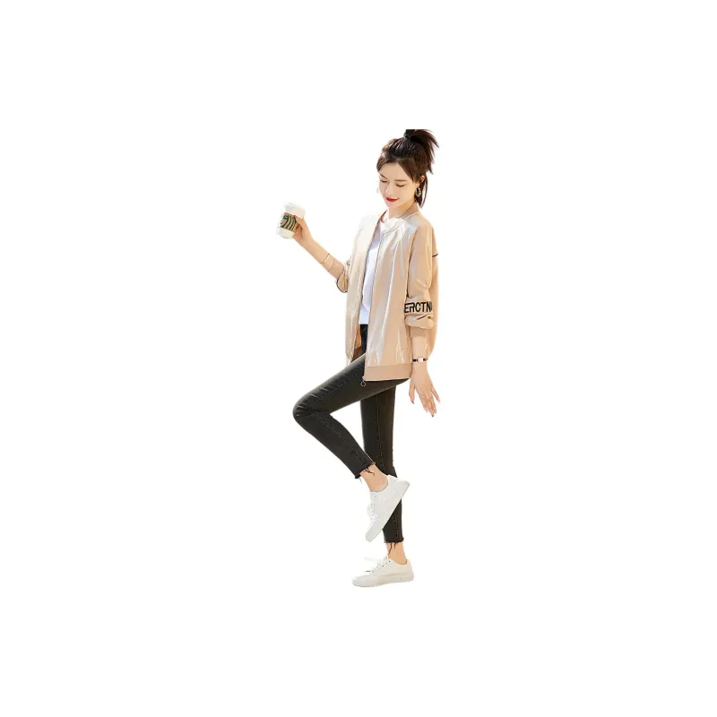 Mo Han Yi Mei Baseball Jacket Women's Rose Gold-2