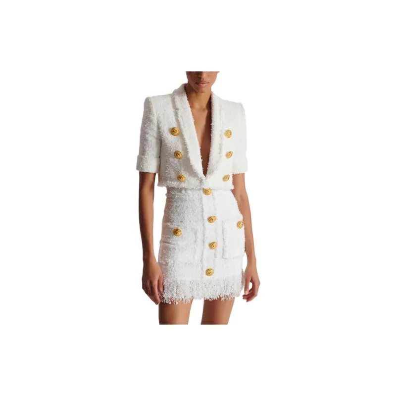 BALMAIN Tweed Cropped Jacket-2