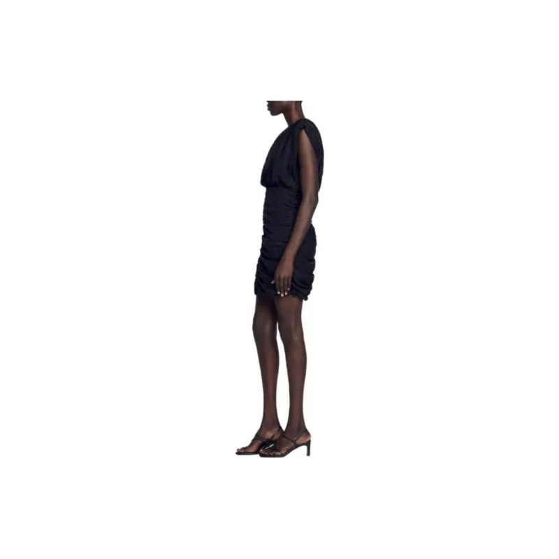 Sandro Sleeveless Dress Women's Black-3